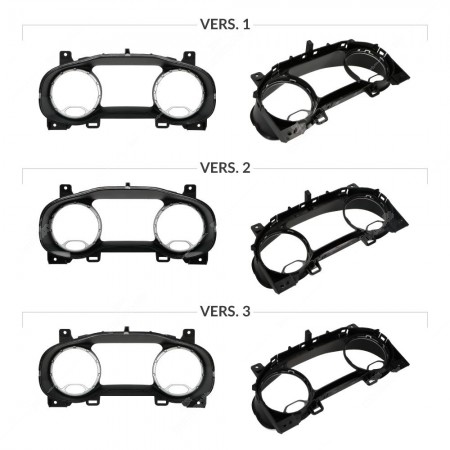 Confronto versioni cover anteriore contachilometri Jeep Renegade - versioni benzina 