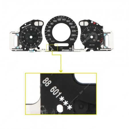 Dove trovare codice originale su pannello ELP tachimetro Mercedes W209, W211, C219