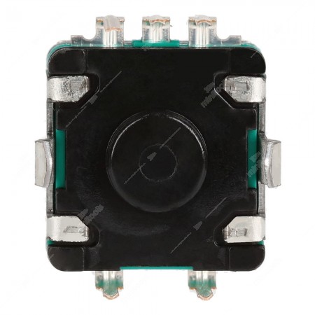 Encoder rotativo incrementale, push lock switch, 15 impulsi al giro, 30 fermi - lato inferiore