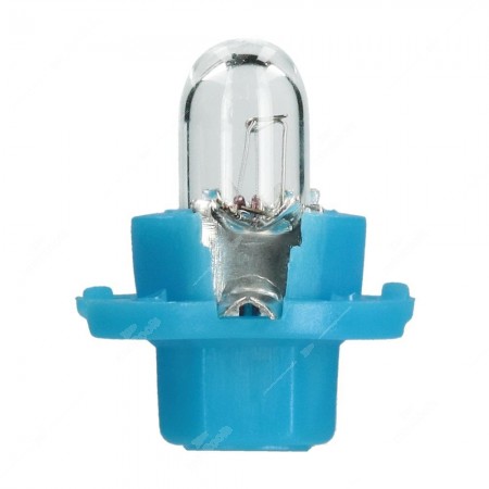 Lampadina per automotive B8,4d 12V 1,2W base azzurra