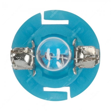 Lampadina per cruscotto B8,4d 12V 1,2W con base azzurra parte superiore