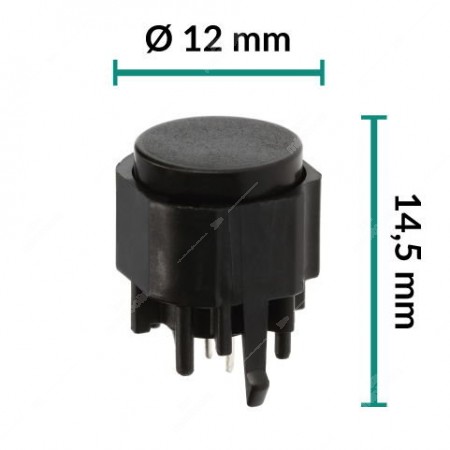 Pulsante THT diam. 12mm