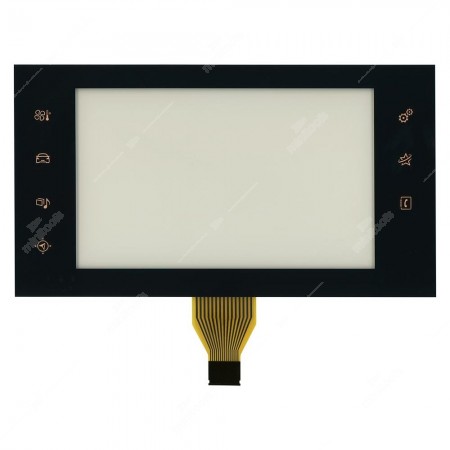 Vetro Touchscreen per display multifunzione Peugeot 308 e Citroën C4 Cactus - icone accese