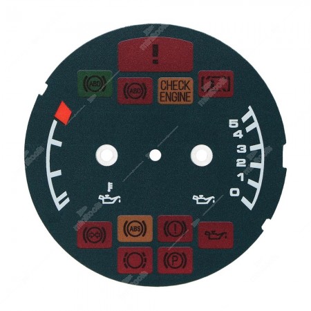 Fondino blu petrolio temperatura e pressione olio quadro strumenti Porsche 911 993 (versioni europee) - icone spente