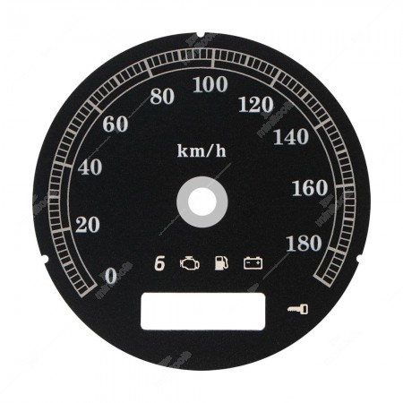 Fondino nero per conversione da mph a km/h tachimetro Harley-Davidson (diametro: 80mm - 2006-2013)