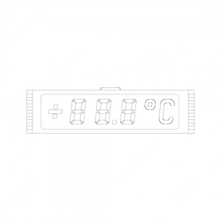 Schema tecnico display LCD temperatura esterna per contachilometri Mercedes 190 W201, Classe E W124, Classe G W463 e Classe S W126
