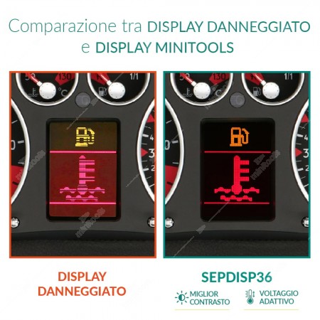 Confronto tra display originali Jaeger / Magneti Marelli e VDO e display Minitools 