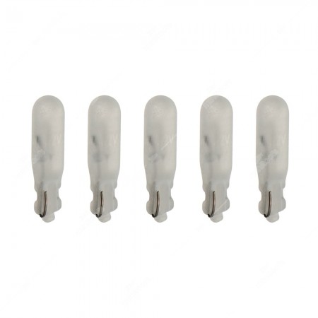Confezione lampadine per cruscotto base in vetro W2x4,6d 12V 30mA T5