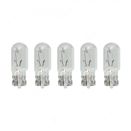 Lampadina per abitacolo auto con base in vetro W2,1x9,5d 12V 2W T10