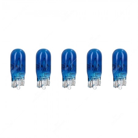 Confezione lampadine blu scuro per interni camion base in vetro W2,1x9,5d 24V 5W T10