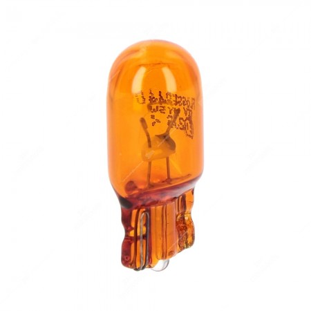 Lampadina ambrata per abitacolo auto con base in vetro W2,1x9,5d 12V 5W T10