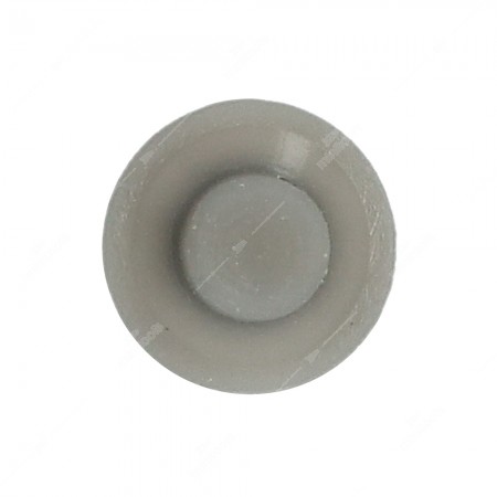 Vista dall'alto pulsantino in silicone, rotondo, con contatto in gomma conduttiva.