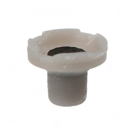 Vista laterale bottoncino in silicone rotondo con contatto in gomma conduttiva