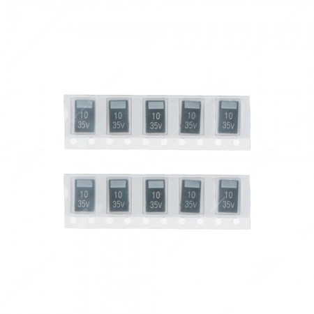 Condensatore al tantalio SMD 10uF 35V - Confezione da 10 pz.
