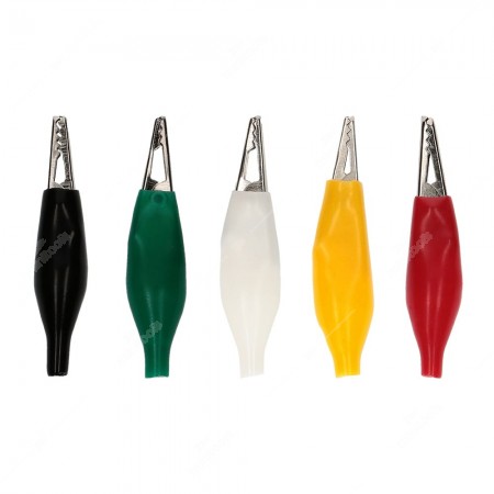 Pinzette coccodrillo isolate colore Bianco - Conf. da 10 pz.