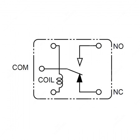 Schema tecnico relè CQ1-12V ACQ13 Nais / Panasonic