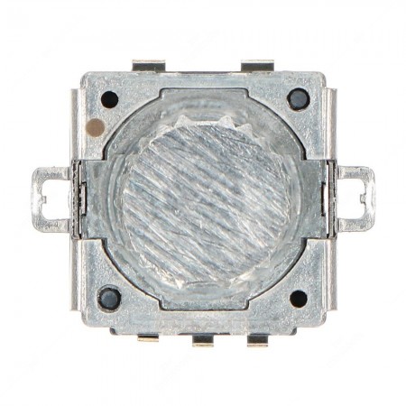 Encoder di ricambio per apparecchiature elettroniche. con tasto a pressione. 8 impulsi/giro. 16 scatti - 15,6x13x15,3h mm