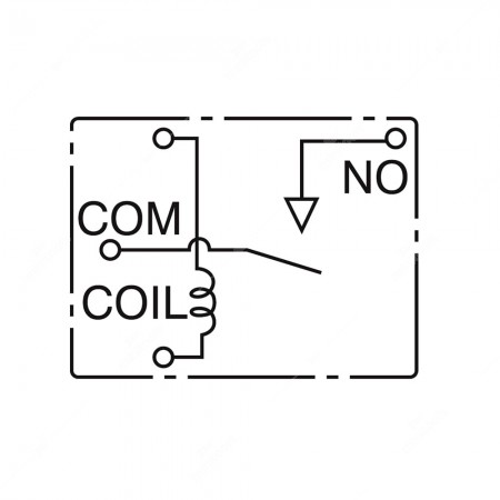 Schema tecnico relè JJM1A-12V per automotive