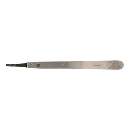Pinzetta con punte piatte in plastica ESD (126x10x9mm) 