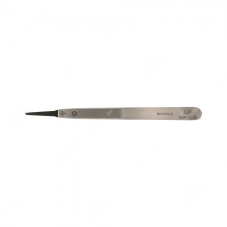 Pinzetta antistatica con punte arrotondate in plastica (127x10x5mm)