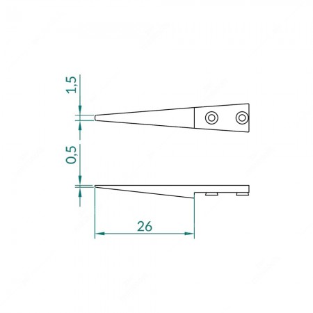 Pinzetta antistatica con punte sottili in plastica (130x10x9mm)