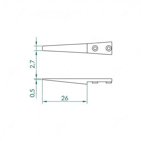 Pinzetta ESD con punte piatte in plastica (130x10x9mm)