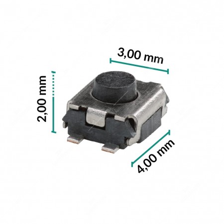 Micropulsante 3x4x2mm - Confezione da 5 pz (normalmente aperto)