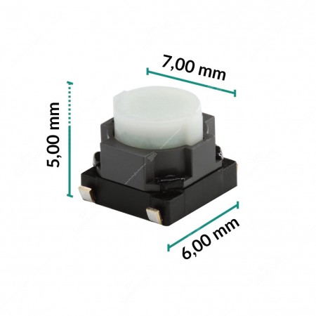 Micropulsante 6x7x5mm - Confezione da 5 pz (normalmente aperto)