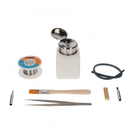 Kit di accessori per saldatura + montaggio cavi flat e display LCD