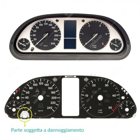Supporto tasto reset per contachilometri Mercedes Classe A W169 e Classe B W245