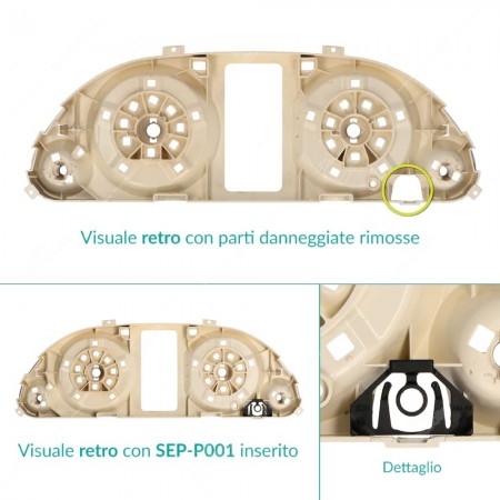 Supporto tasto reset per contachilometri Mercedes Classe A W169 e Classe B W245