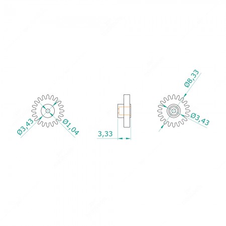 Schema Ingranaggio per contachilometri quadro strumenti BMW, Ford e Volvo