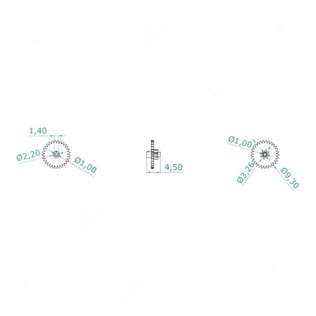 Ingranaggio (29 denti esterni - 8 interni) per motorini contachilometri Audi, Mercedes, Nissan, Opel, Rover, Seat, Skoda e Volkswagen