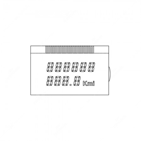 Schema tecnico display LCD quadro strumenti Alfa Romeo 166