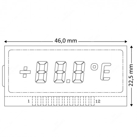 Display laterale sinistro (temperatura esterna) per Mercedes W202 / W210 / W208 / R170