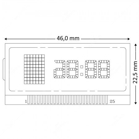 Display laterale destro (orologio e cambio automatico) per Mercedes W202 / W210 / W208 / R170