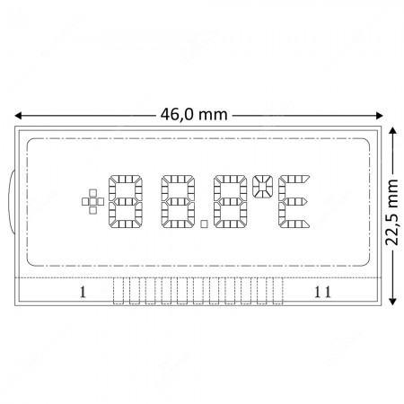 Display laterale sinistro (temperatura esterna) per Mercedes W202 / W210 / W208 / R170