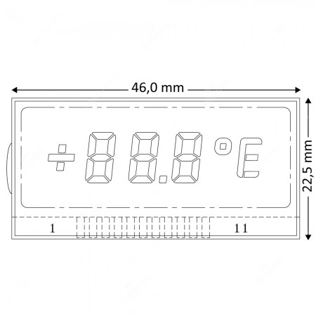 Display laterale sinistro (temperatura esterna) per Mercedes W202 / W210 / W208 / R170