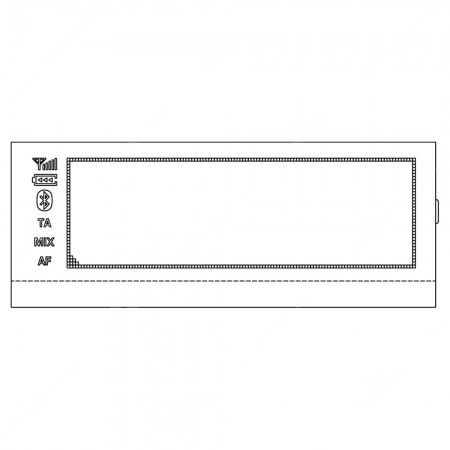 Schema display LCD per stereo autoradio Daewoo di Nissan Juke e Qashqai, Suzuki, Renault, Dacia e Lada