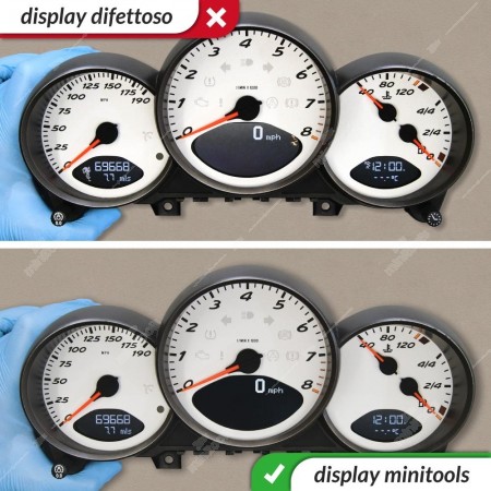 Riparazione display tachimetro Porsche 997 e 987