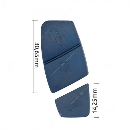 Gommini blu per chiavi Fiat e Lancia (30,65 + 14,25mm)