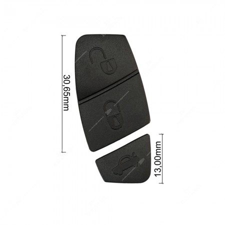 Gommini neri per chiavi Fiat e Lancia (30,65 + 13mm)