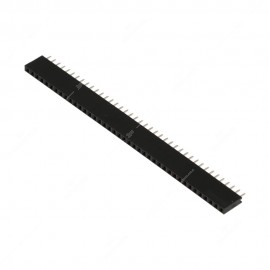 Connettore pin strip femmina THT dritto per PCB - 40 pin - 1 fila - passo 2.54mm - conf. da 5 pz