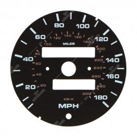 Fondino per tachimetro Porsche 911 964 e 993 (180 mph - doppio numeratore contachilometri)