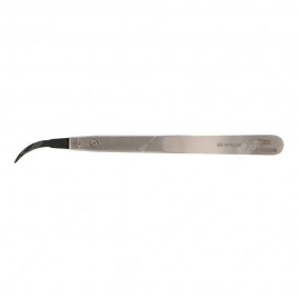 Pinzetta antistatica con punte sottili curve in plastica (130x10x10mm)