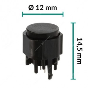 Pulsante THT diam. 12mm