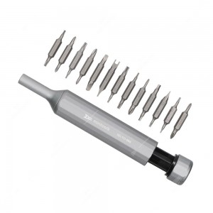 Cacciavite di precisione: 13 inserti (26 punte) tra Torx, Phillips, Esagonale, U, Triangolo e Taglio per riparazioni elettronica
