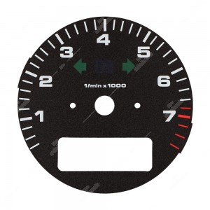 Fondino contagiri quadro strumenti Porsche 911 964 Carrera 2, Carrera 4 e 993 Carrera 2 - 2S, Carrera 4 - 4S, Targa, Turbo S e GT2 - icone spente