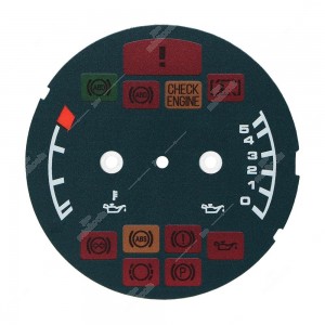 Fondino blu petrolio temperatura e pressione olio quadro strumenti Porsche 911 993 (versioni europee) - icone spente