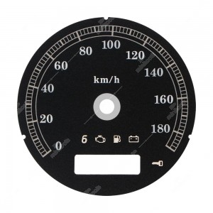 Fondino nero per conversione da mph a km/h tachimetro Harley-Davidson (diametro: 80mm - 2006-2013)